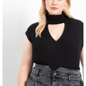 NWT ELOQUII 22/24W Turtleneck Cutout Sweater